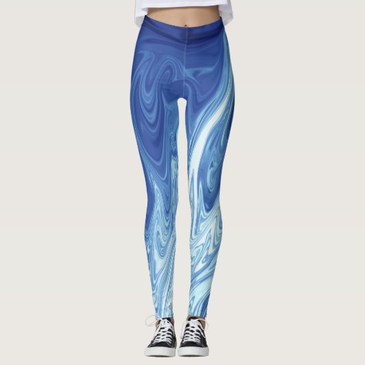 Abstraktes Farbmuster Leggings (Vorderseite)