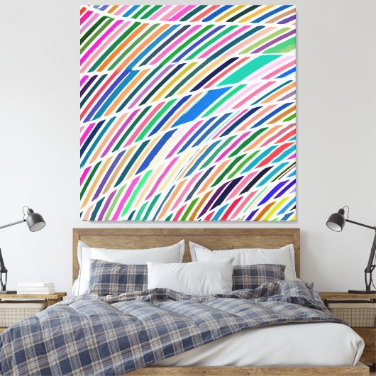 abstraktes Farbmuster Leinwanddruck (Insitu (Schlafzimmer))