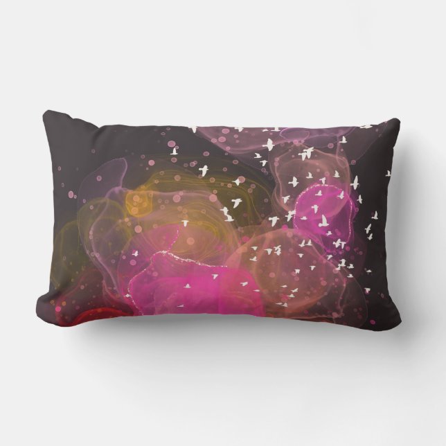 Abstraktes Farbmuster Lendenkissen (Vorderseite)