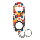 Abstraktes Farbmuster Mini Flaschenöffner (Rückseite)