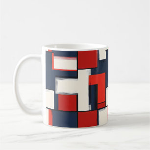 Abstraktes Farbmuster Mosaik Kaffeetasse