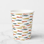 Abstraktes Farbmuster Pappbecher (Rückseite)