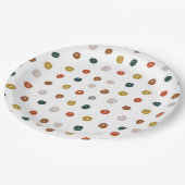 Abstraktes Farbmuster Pappteller (Schrägansicht)