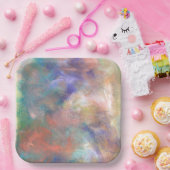 Abstraktes Farbmuster Pappteller (Party)