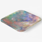 Abstraktes Farbmuster Pappteller (Gewinkelt)