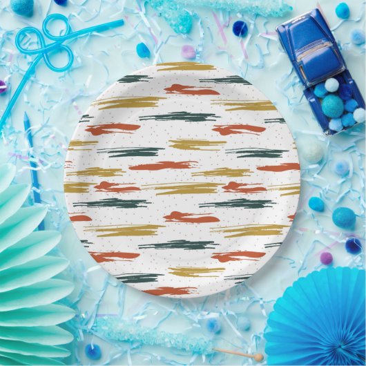 Abstraktes Farbmuster Pappteller (Party)