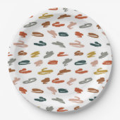 Abstraktes Farbmuster Pappteller (Vorderseite)