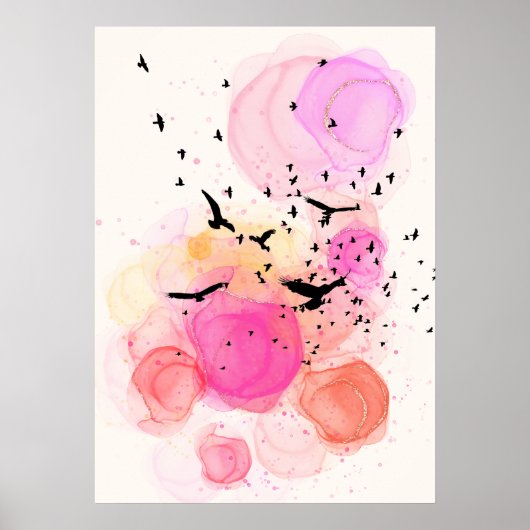 Abstraktes Farbmuster Poster (Vorne)