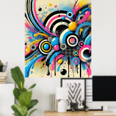 Abstraktes Farbmuster Poster (Heimbüro)