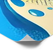 Abstraktes Farbmuster Poster (Ecke)