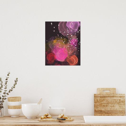 Abstraktes Farbmuster Poster (Küche)