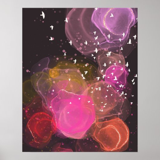 Abstraktes Farbmuster Poster (Vorne)