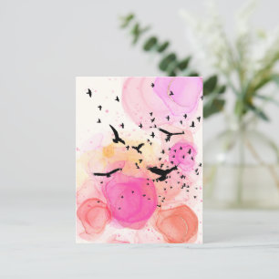 Abstraktes Farbmuster Postkarte