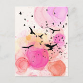 Abstraktes Farbmuster Postkarte (Vorderseite)