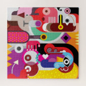 Abstraktes Farbmuster Puzzle (Horizontal)