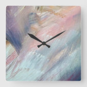 Abstraktes Farbmuster Quadratische Wanduhr (Vorderseite)