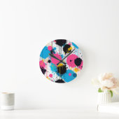 Abstraktes Farbmuster Runde Wanduhr (Zuhause)