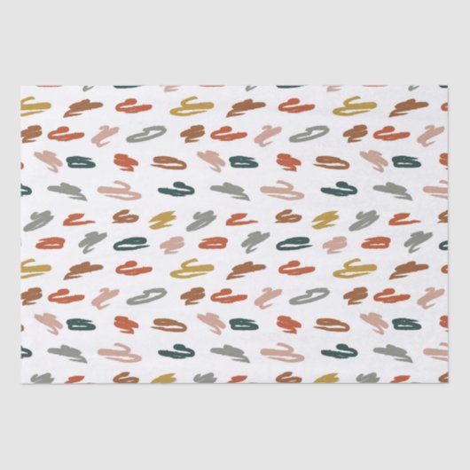 Abstraktes Farbmuster Seidenpapier (Vorderseite)