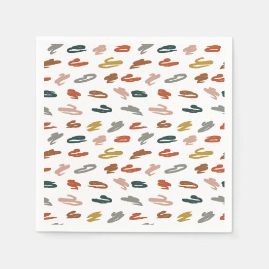 Abstraktes Farbmuster Serviette (Vorderseite)