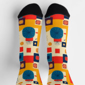 Abstraktes Farbmuster Socken (Oben)
