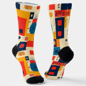 Abstraktes Farbmuster Socken (Gewinkelt)