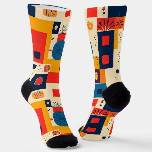 Abstraktes Farbmuster Socken (Gewinkelt)