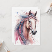 Abstraktes Farbpferd Karte (Vorderseite/Rückseite Beispiel)