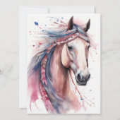 Abstraktes Farbpferd Karte (Vorderseite)