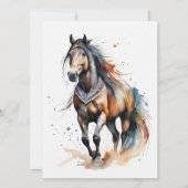 Abstraktes Farbpferd Karte (Vorderseite)