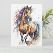 Abstraktes Farbpferd Karte (Stehend Vorderseite)