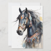 Abstraktes Farbpferd Karte (Vorderseite)