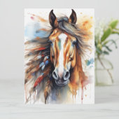 Abstraktes Farbpferd Karte (Stehend Vorderseite)