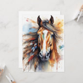 Abstraktes Farbpferd Karte (Vorderseite/Rückseite Beispiel)