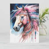 Abstraktes Farbpferd Karte (Stehend Vorderseite)