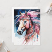 Abstraktes Farbpferd Karte (Vorderseite/Rückseite Beispiel)