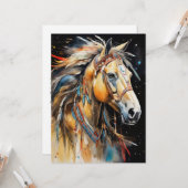 Abstraktes Farbpferd Karte (Vorderseite/Rückseite Beispiel)