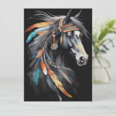 Abstraktes Farbpferd Karte (Stehend Vorderseite)