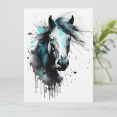 Abstraktes Farbpferd Karte (Stehend Vorderseite)
