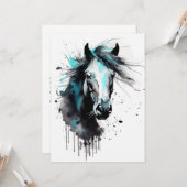 Abstraktes Farbpferd Karte (Vorderseite/Rückseite Beispiel)