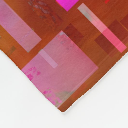 Abstraktes Farbpixel Fleecedecke (Ecke)