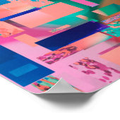 Abstraktes Farbpixel Poster (Ecke)