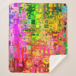 Abstraktes Farbpixel Sherpadecke