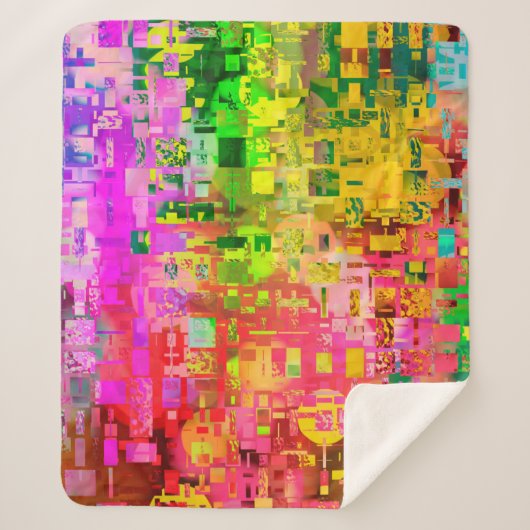 Abstraktes Farbpixel Sherpadecke (Vorderseite)