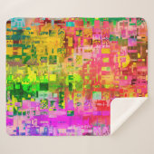 Abstraktes Farbpixel Sherpadecke (Vorderseite (Horizontal))