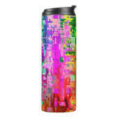 Abstraktes Farbpixel Thermosbecher (Nach links gedreht)