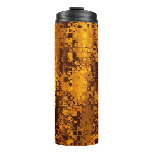 Abstraktes Farbpixel Thermosbecher (Vorderseite)