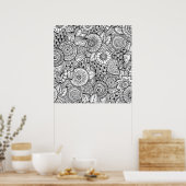 Abstraktes Farbposter Poster (Küche)