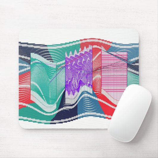 Abstraktes Farbquant Winkelimpulsfeld  Mousepad (Mit Mouse)