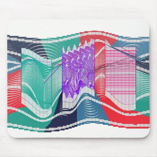 Abstraktes Farbquant Winkelimpulsfeld Mousepad (Vorne)