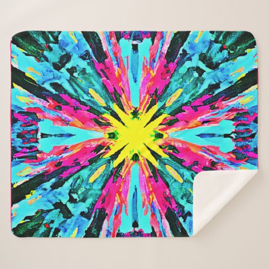 Abstraktes Farbverlaufsmuster Sherpadecke (Vorderseite (Horizontal))